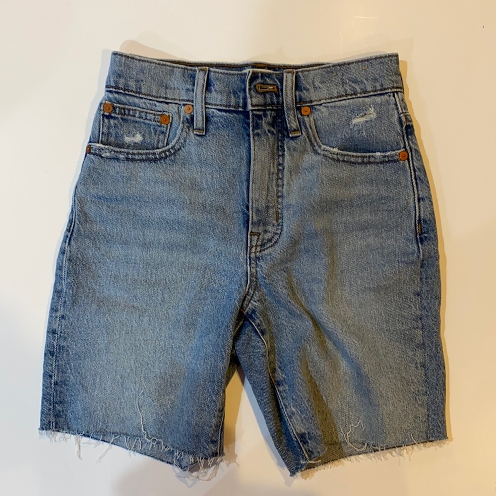 Madewell high rise mid length shorts